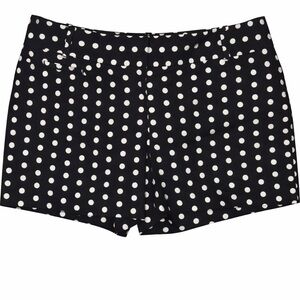LOFT Black White Polka Dot Shorts Women’s Size 6 Cotton Stretch